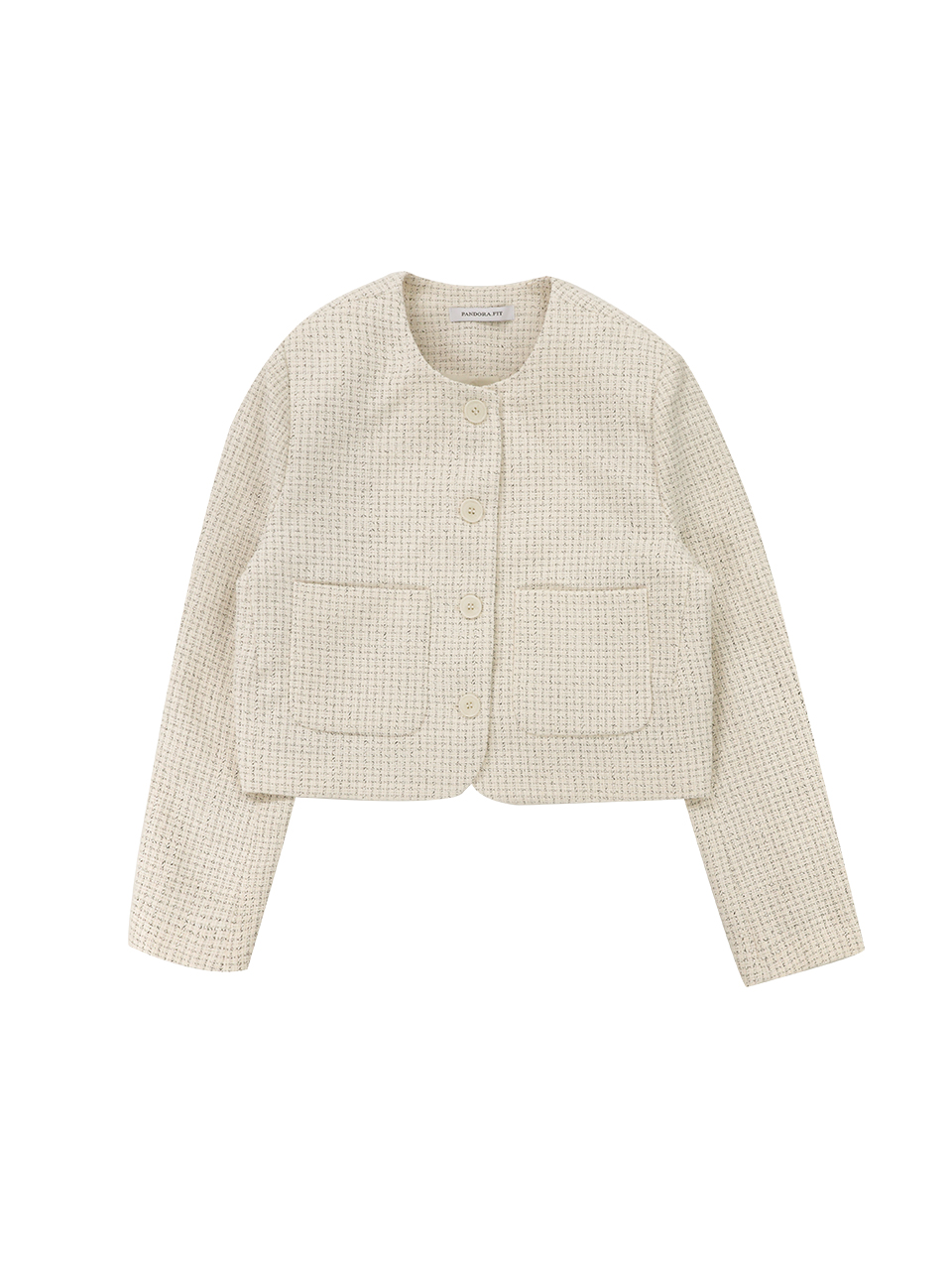 Plain Tweed Crop Jacket